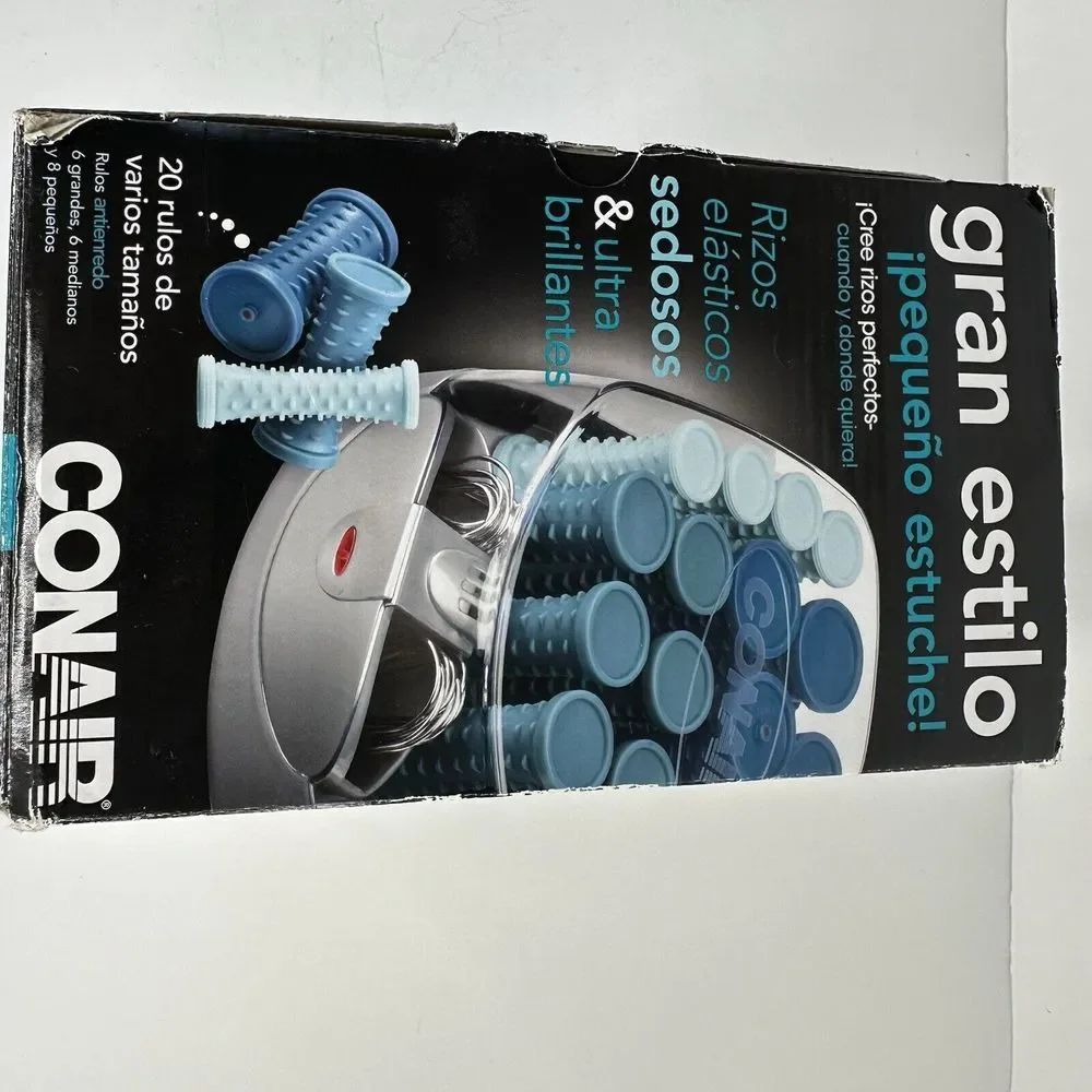 Blue Multi-Sized Hair Rollers with Small Case - Blue
